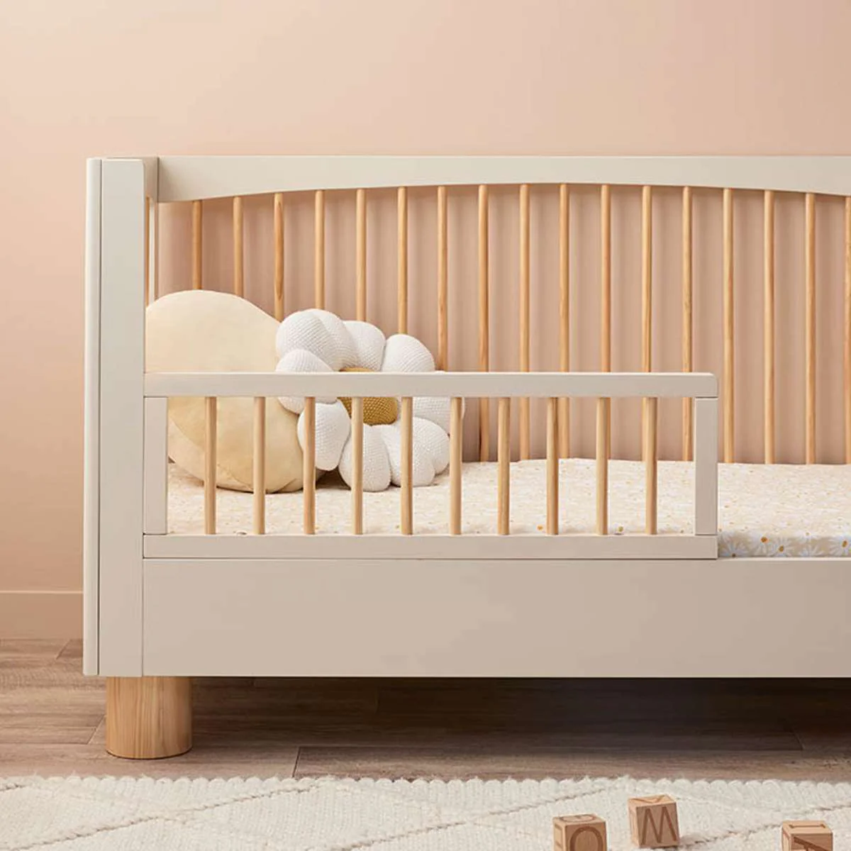 Addison Cot Toddler Half Frame - Putty/Natural - Image 3