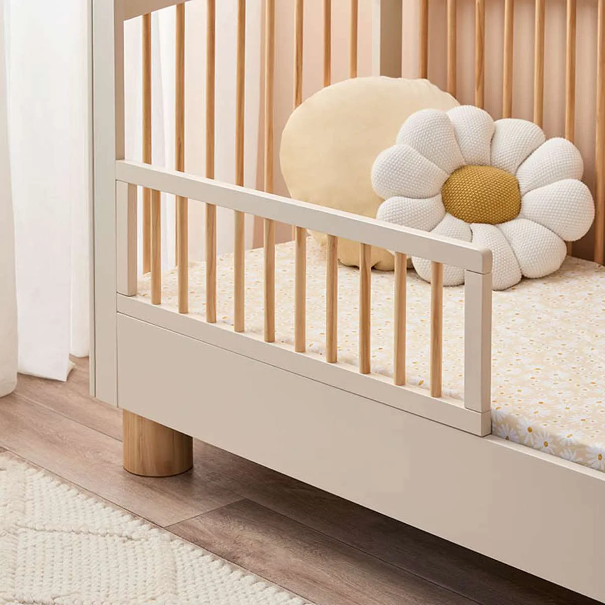 Addison Cot Toddler Half Frame - Putty/Natural - Image 4