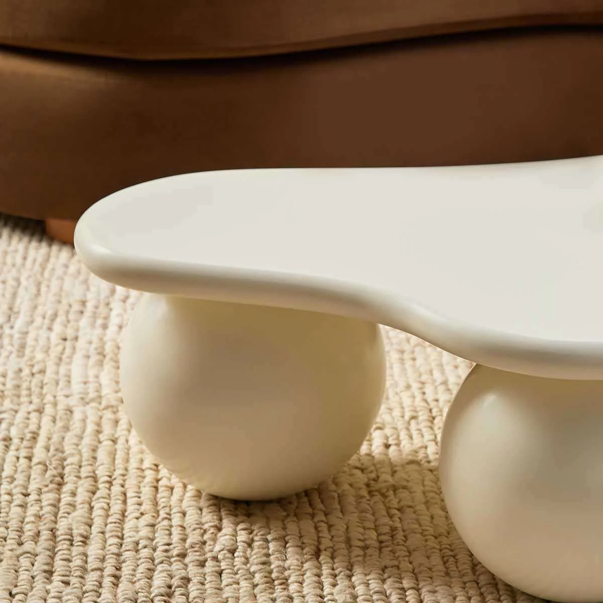 Agatha Ball Feet Coffee Table - Beige - Image 6