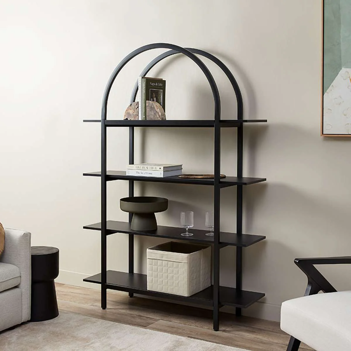 Alfie Arched Shelves - Black - Image 3