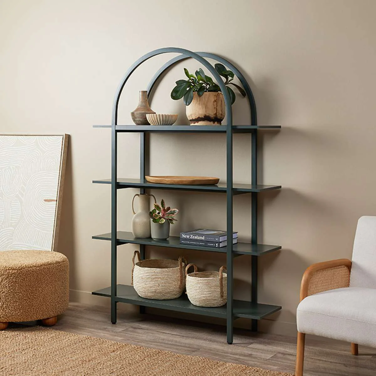 Alfie Arched Shelves - Green - Image 3