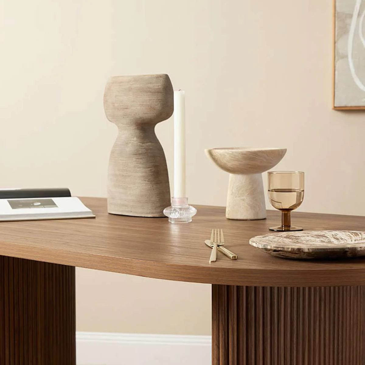 Amara Six Seater Dining Table - Walnut - Image 7
