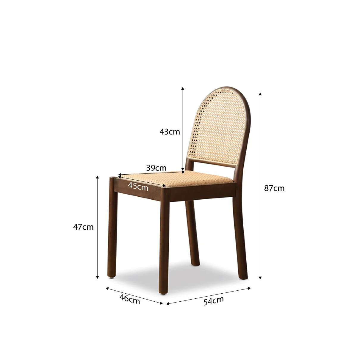 Mateo Dining Chair - Walnut Set of Four Bundle - Image 4