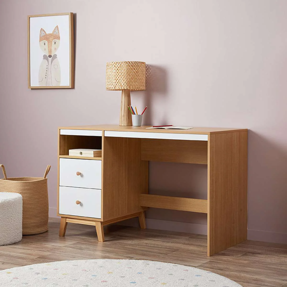 Aspen Desk - White/Natural - Image 6