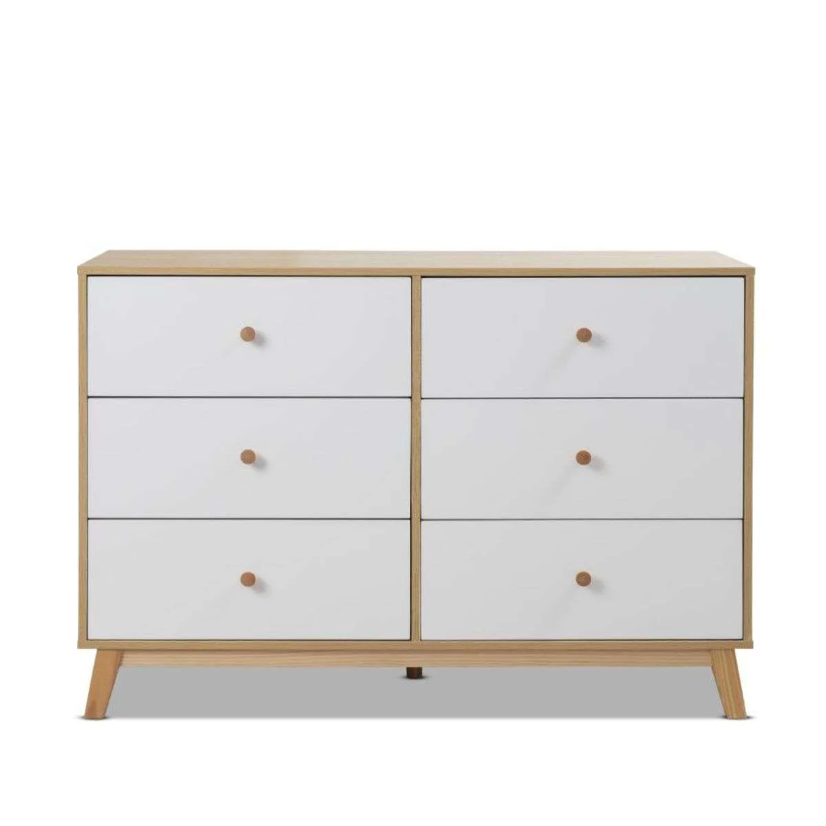 Aspen Six Drawer - White/Natural - Image 11