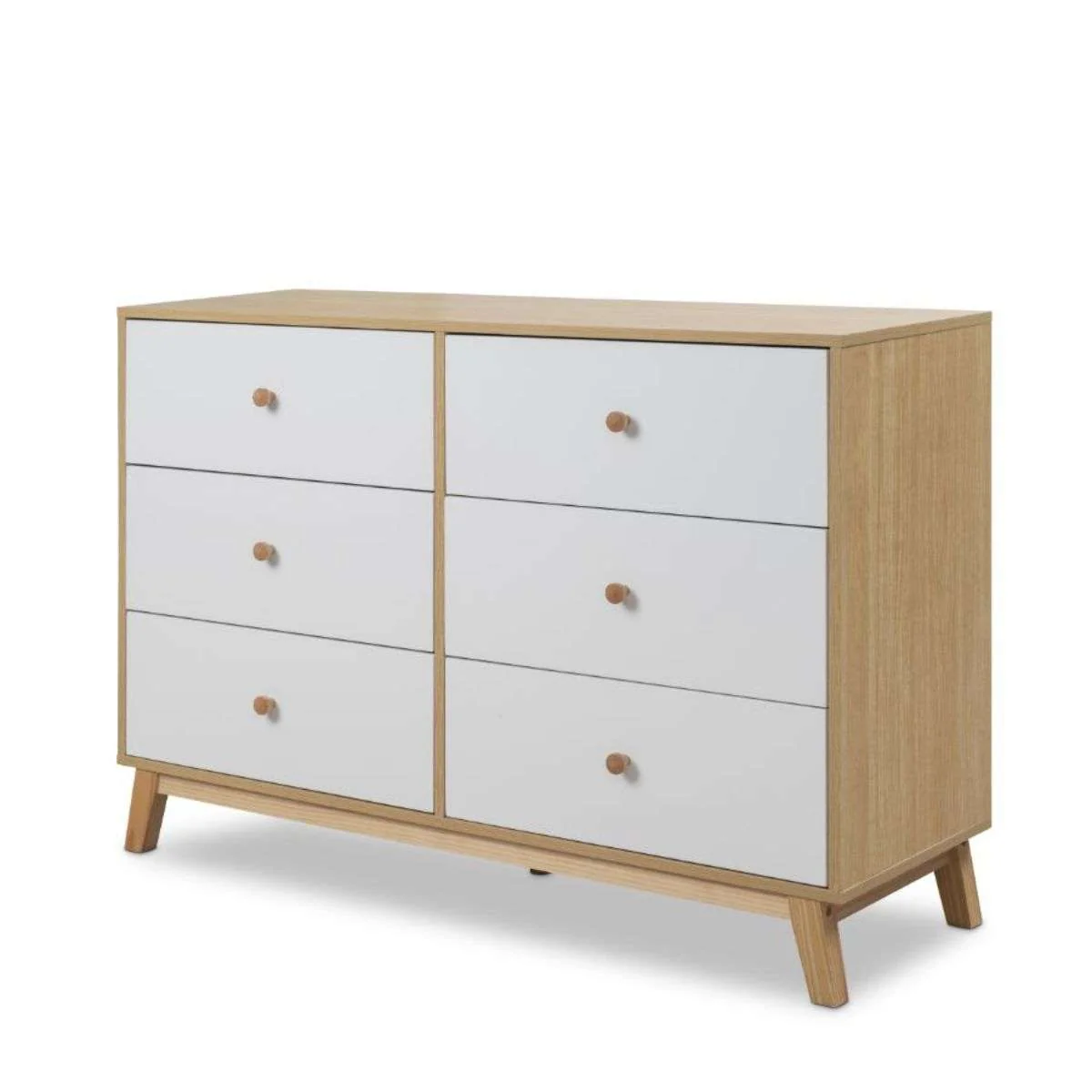 Aspen Six Drawer - White/Natural - Image 12