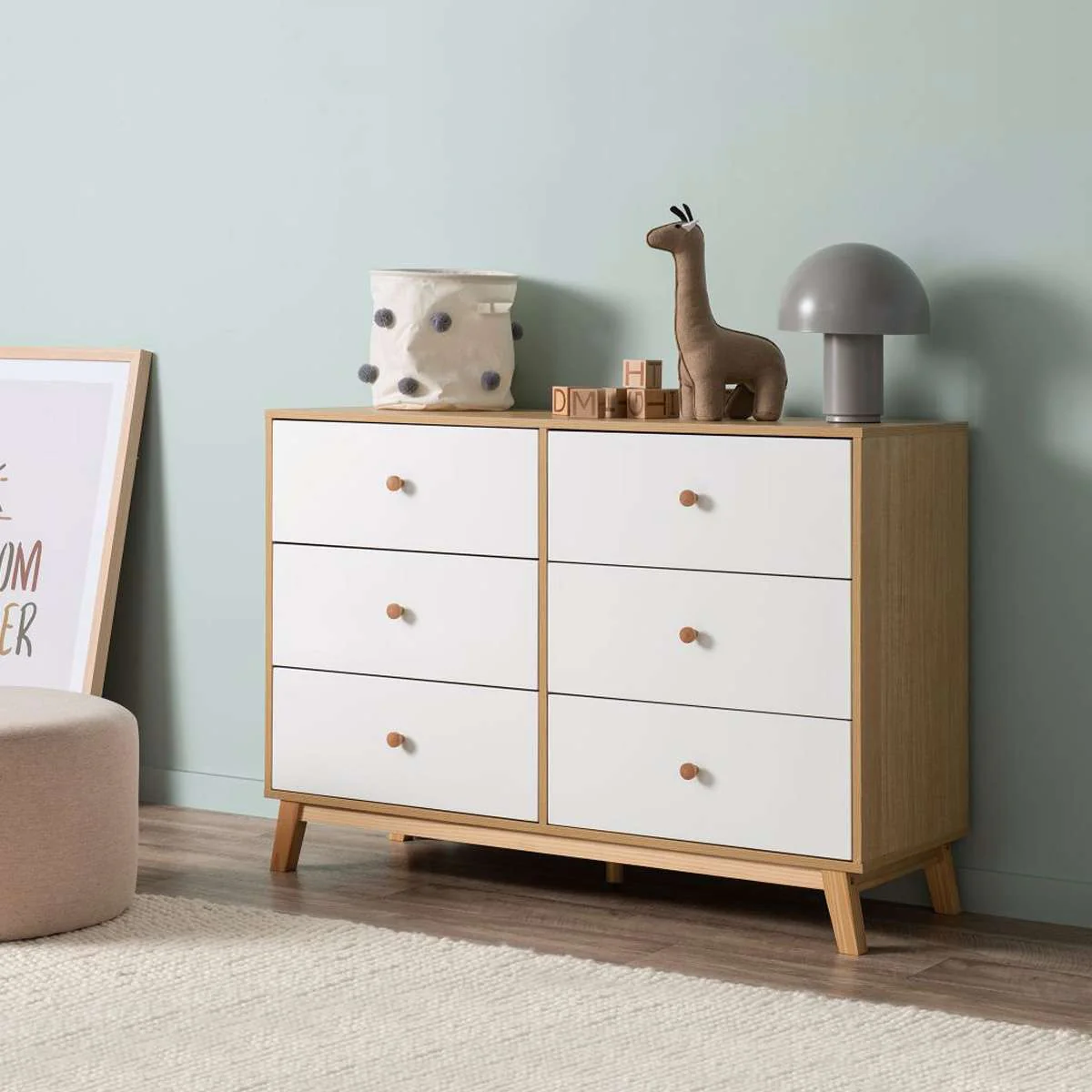 Aspen White/Natural Three Piece Bedroom Storage Set - Image 3