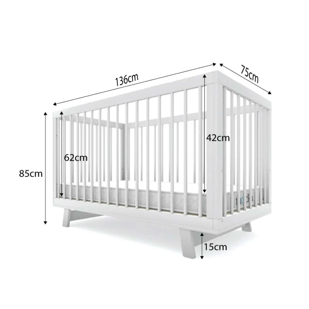 Cove White Three Piece Nursery Furniture Set - Image 5