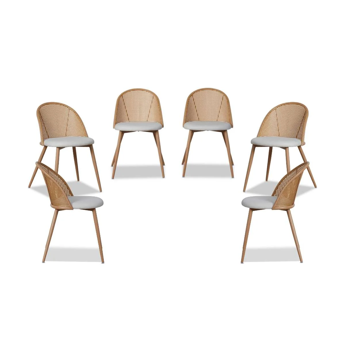 Avila Dining Chair - Natural Set of Six Bundle - Image 2
