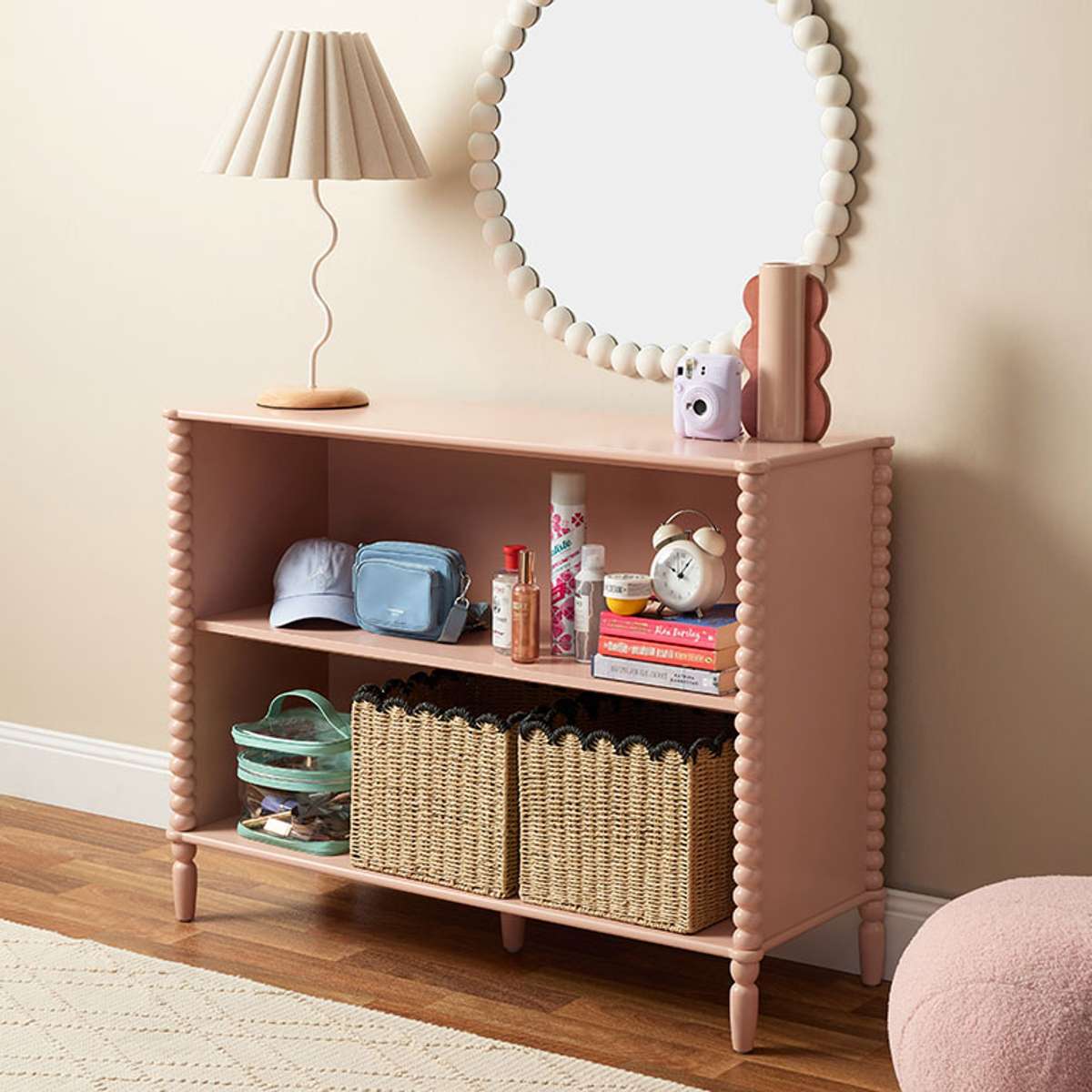 Betti Bobbin Low Bookcase - Pink - Image 3
