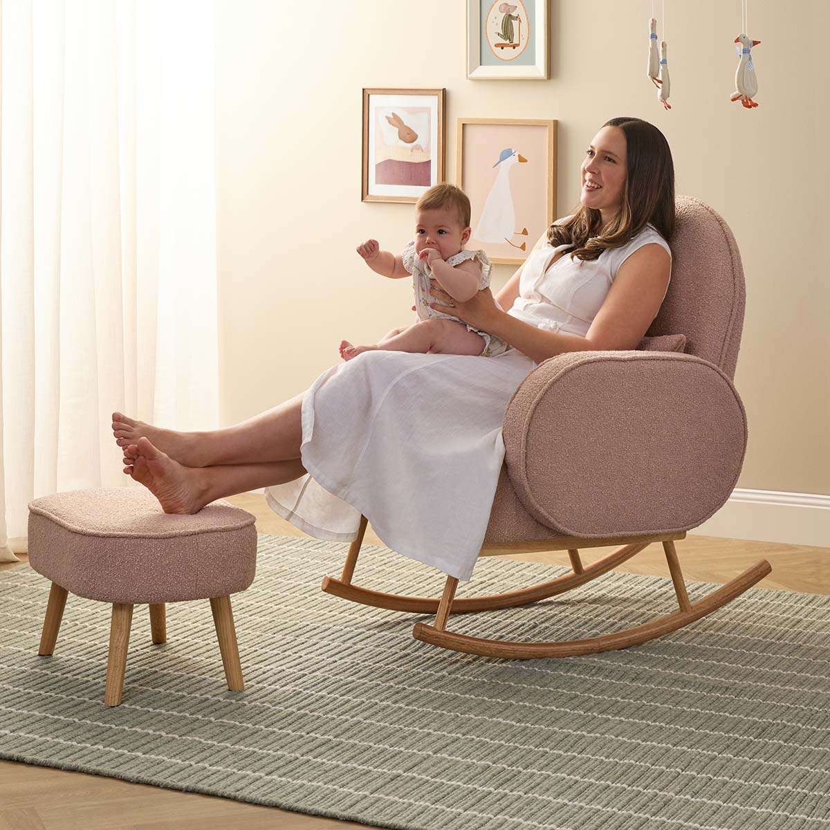 Buddy 2-in-1 Rocking Chair - Blush - Image 6