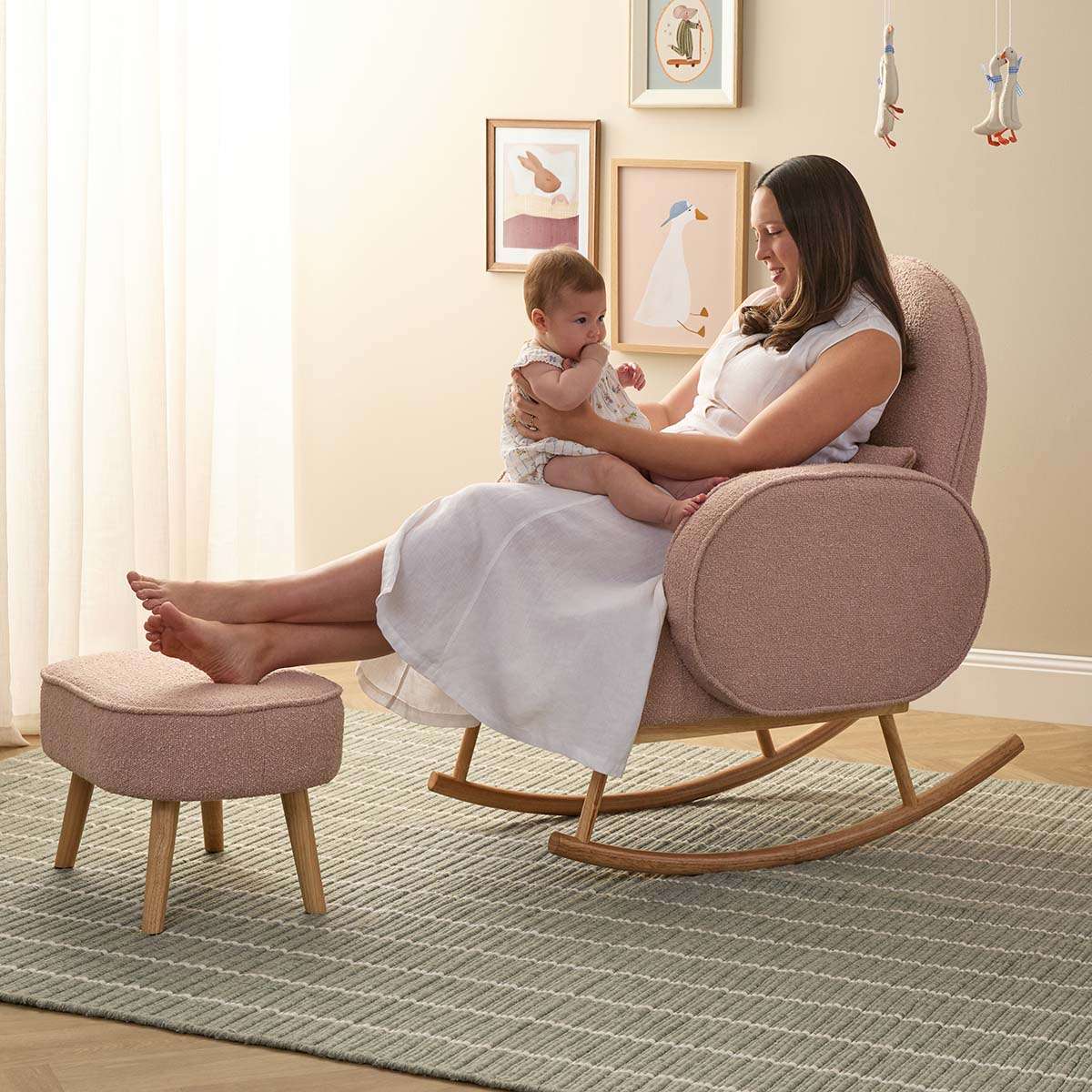 Buddy 2-in-1 Rocking Chair - Blush - Image 7