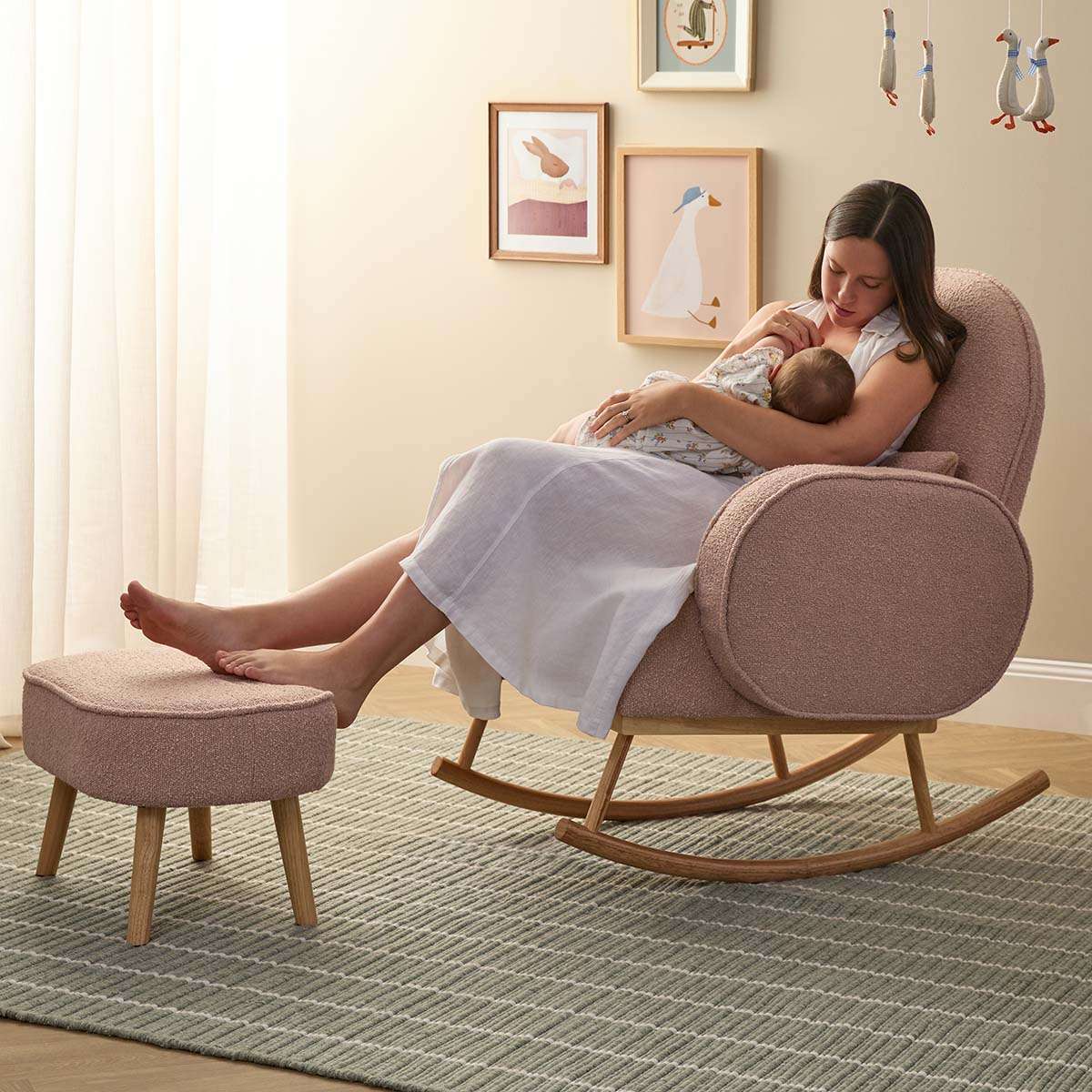Buddy 2-in-1 Rocking Chair - Blush - Image 9