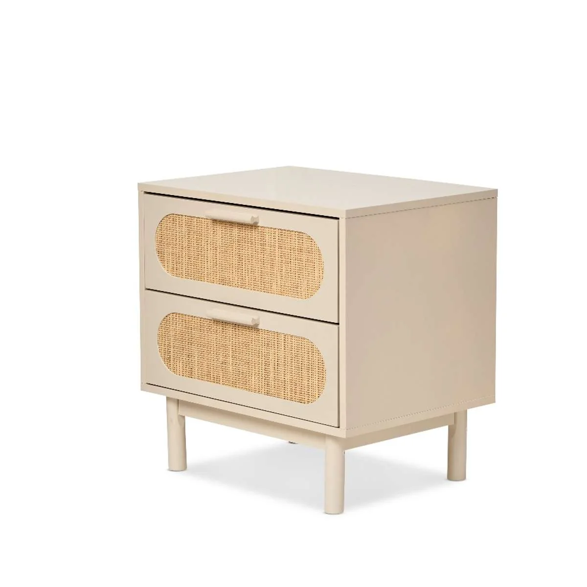 Canyon Two Drawer Bedside Table - Beige/Natural - Image 8