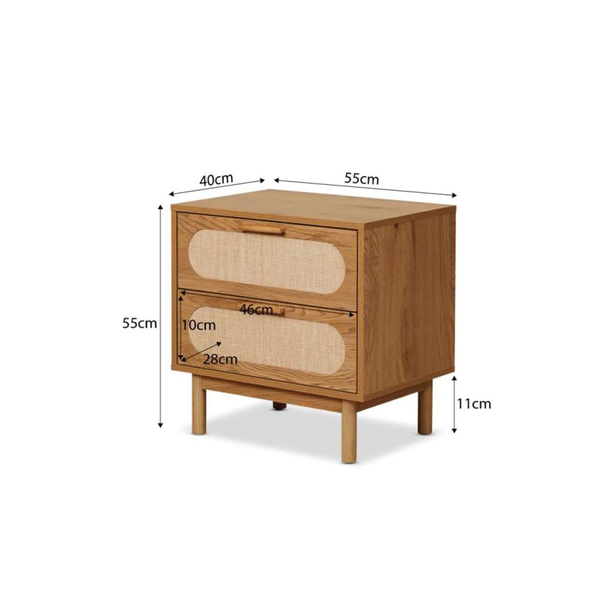Canyon Two Drawer Bedside Table - Image 12