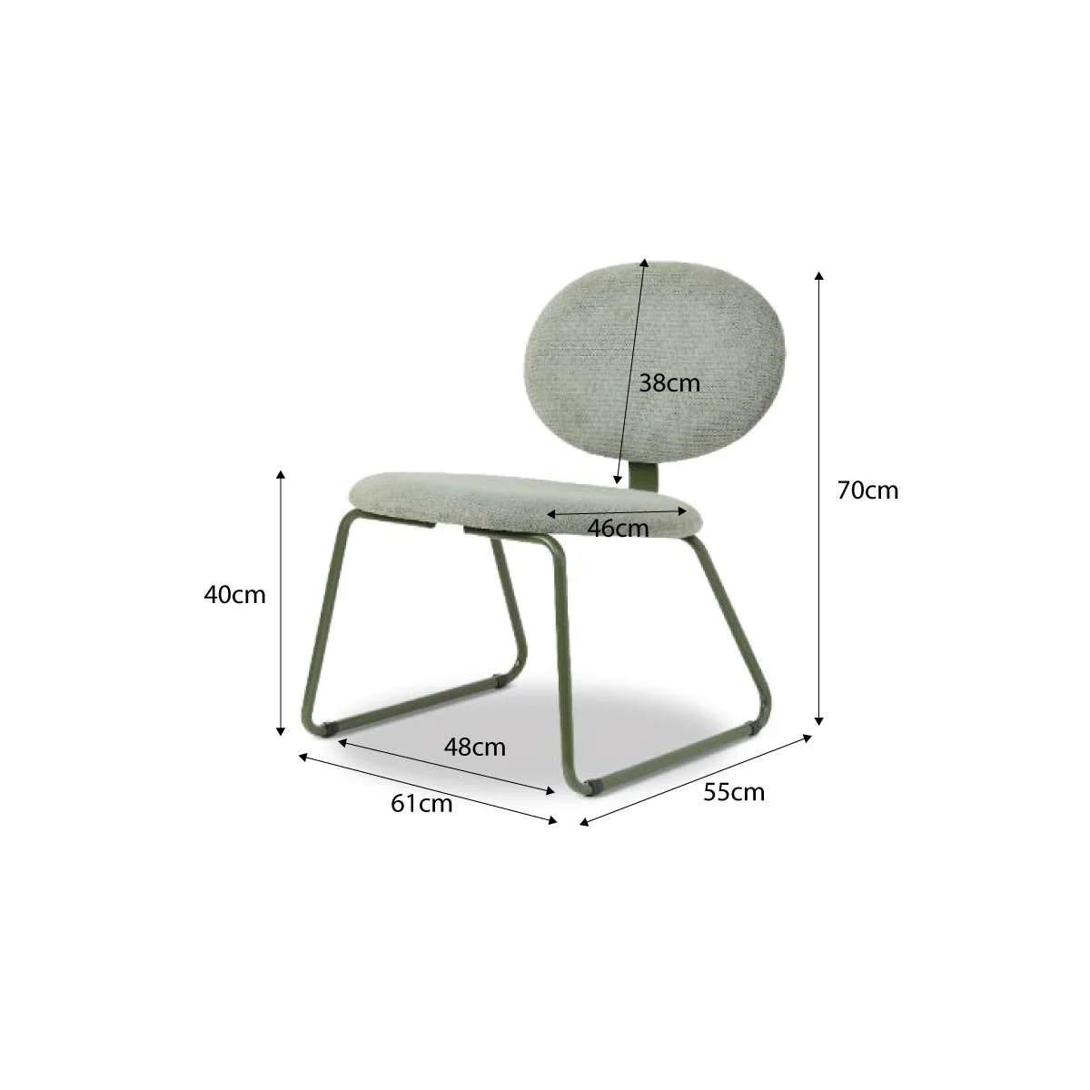 Charley Easy Chair - Green/Khaki - Image 6