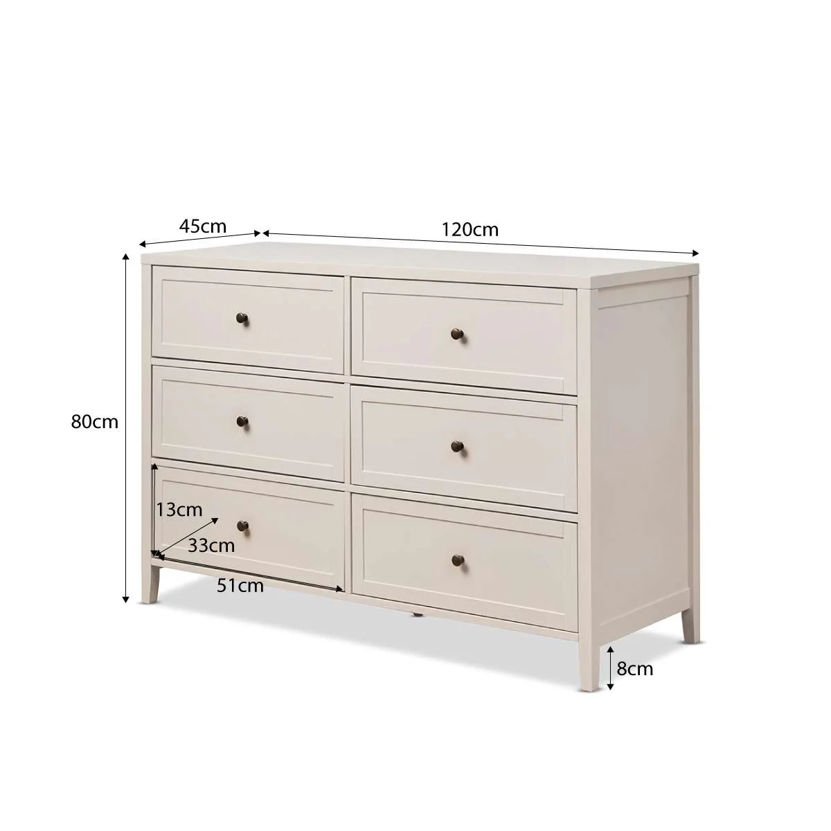 Cove Six Drawer - Beige - Image 8