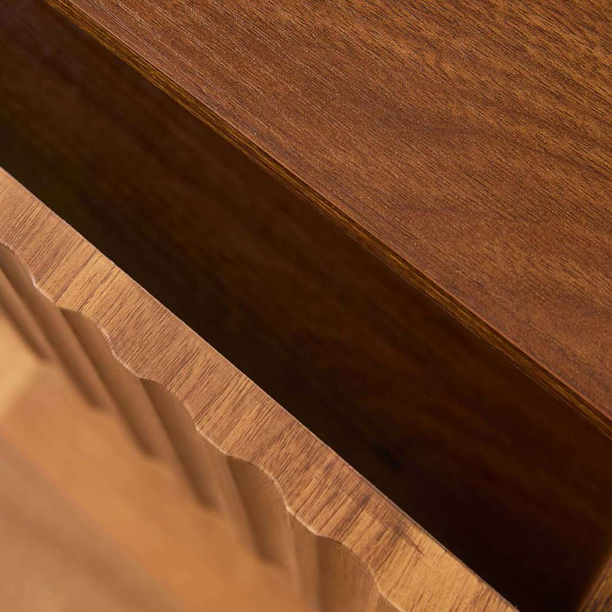 Deven Ball Feet Bedside Table - Walnut - Image 5
