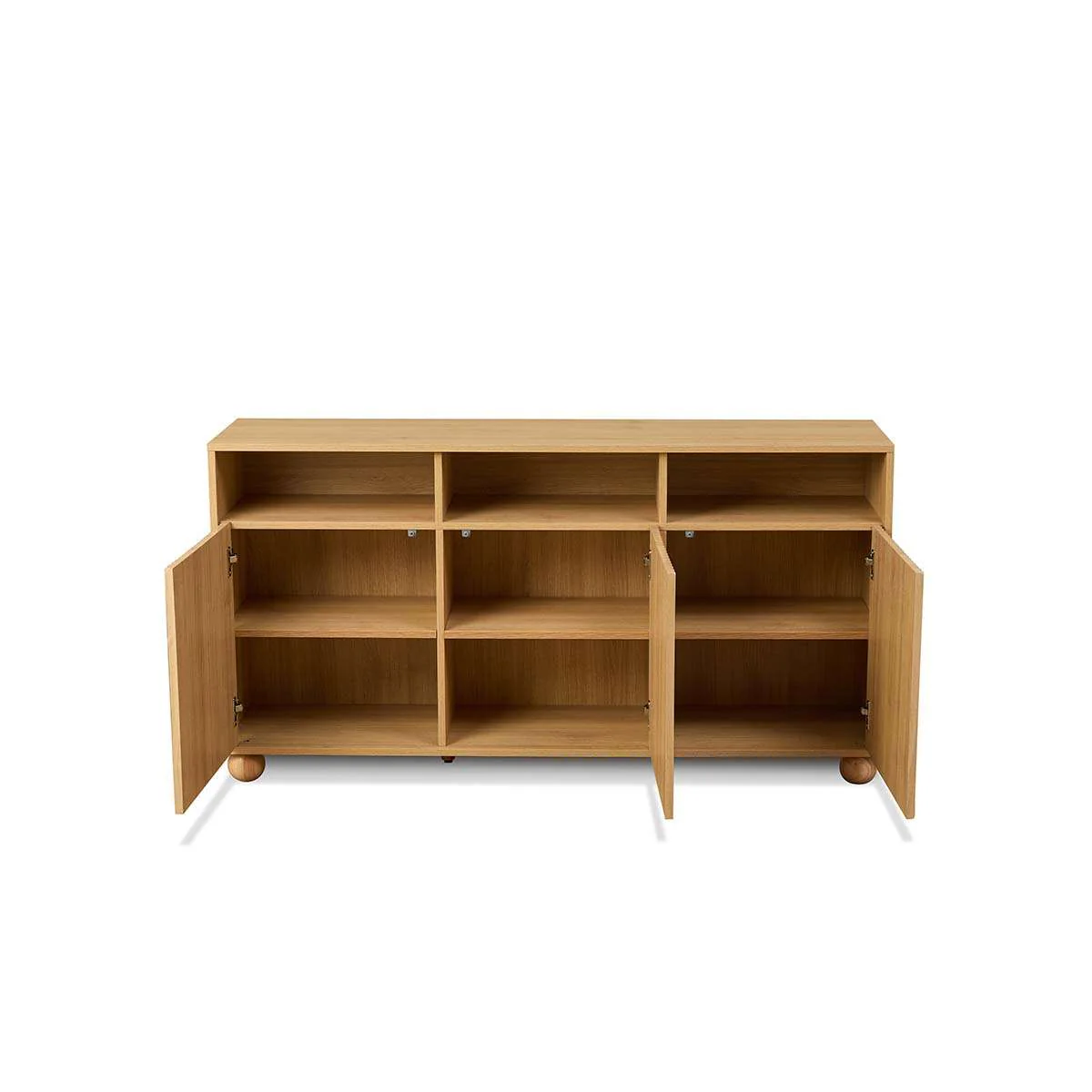 Deven Ball Feet Storage Console Table - Natural - Image 15