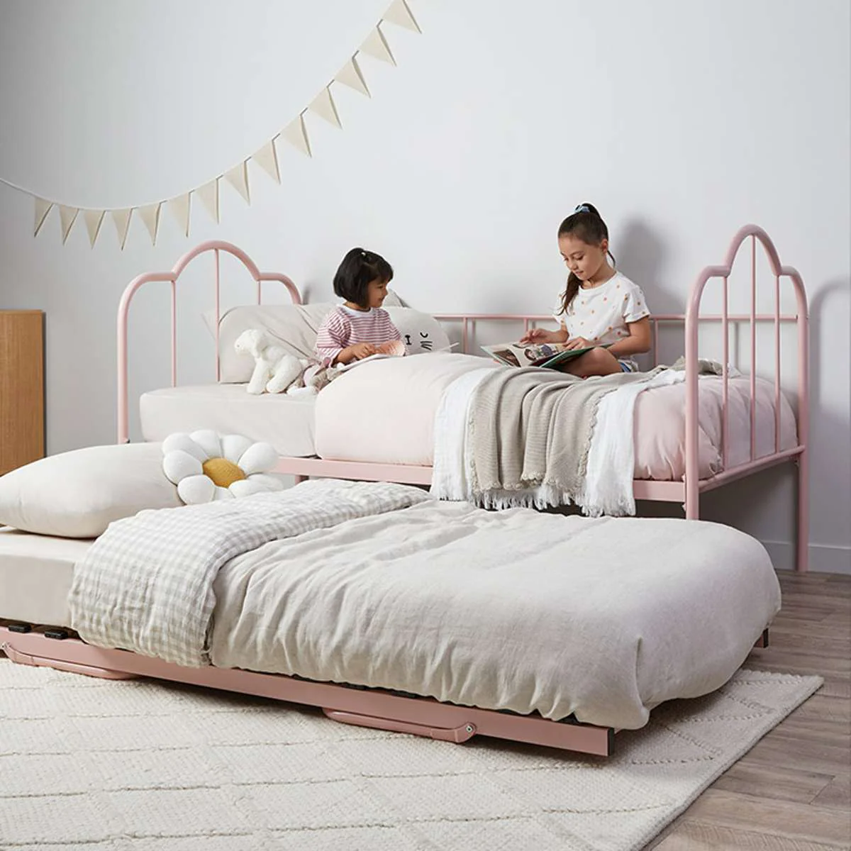 Dixie Day Bed With Trundle - Pink - Image 8