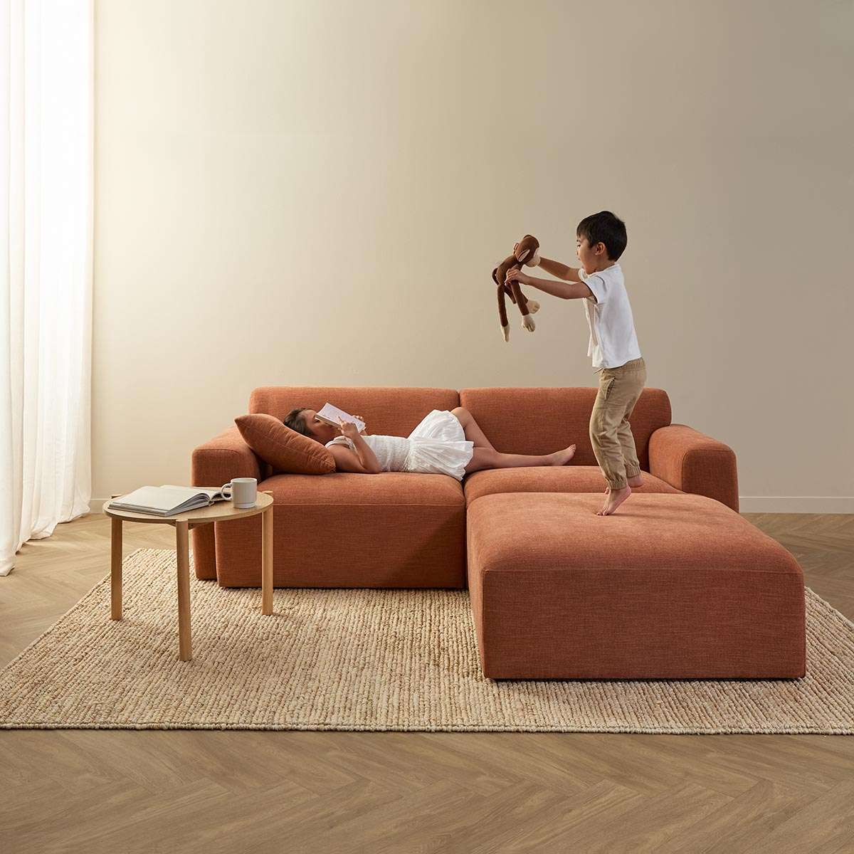 Dylan 2.5 Seater Sofa - Rust - Image 12