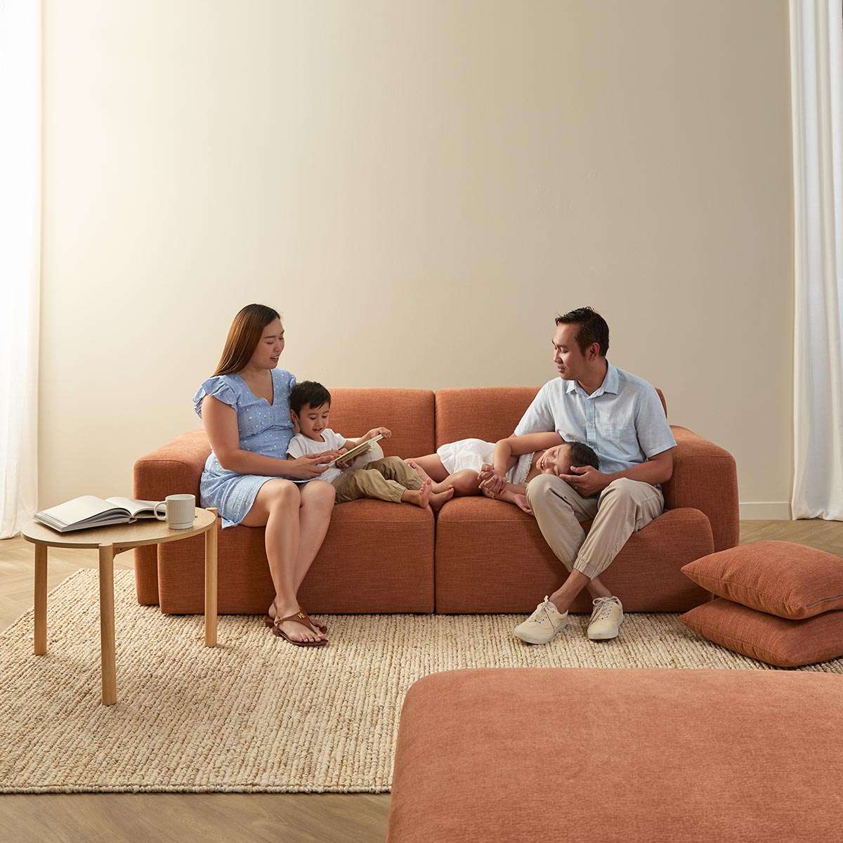 Dylan 2.5 Seater Sofa - Rust - Image 3