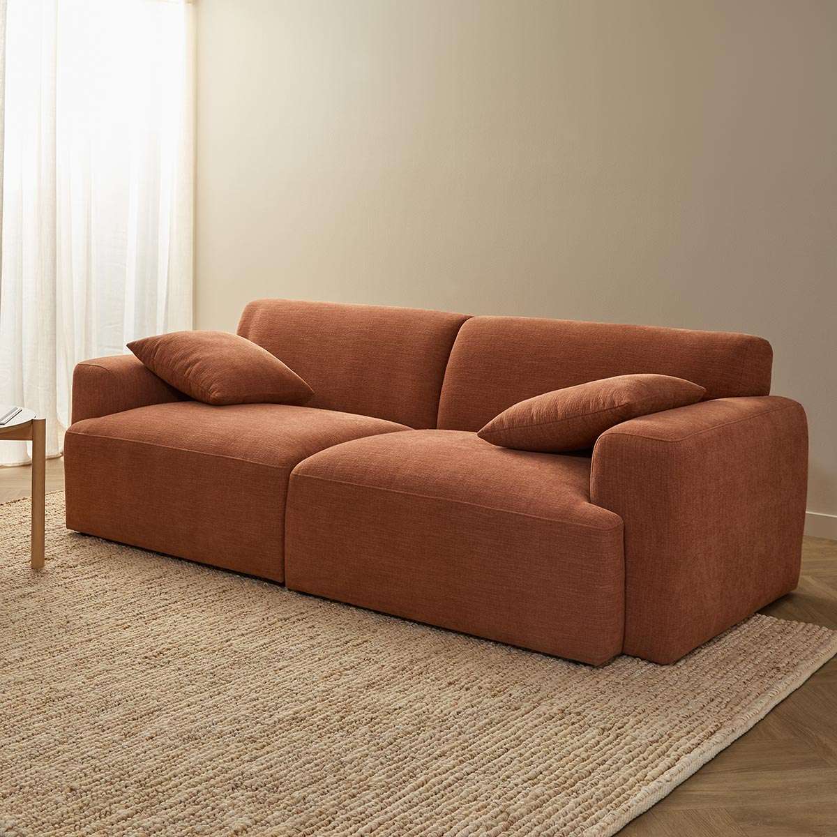 Dylan 2.5 Seater Sofa - Rust - Image 5