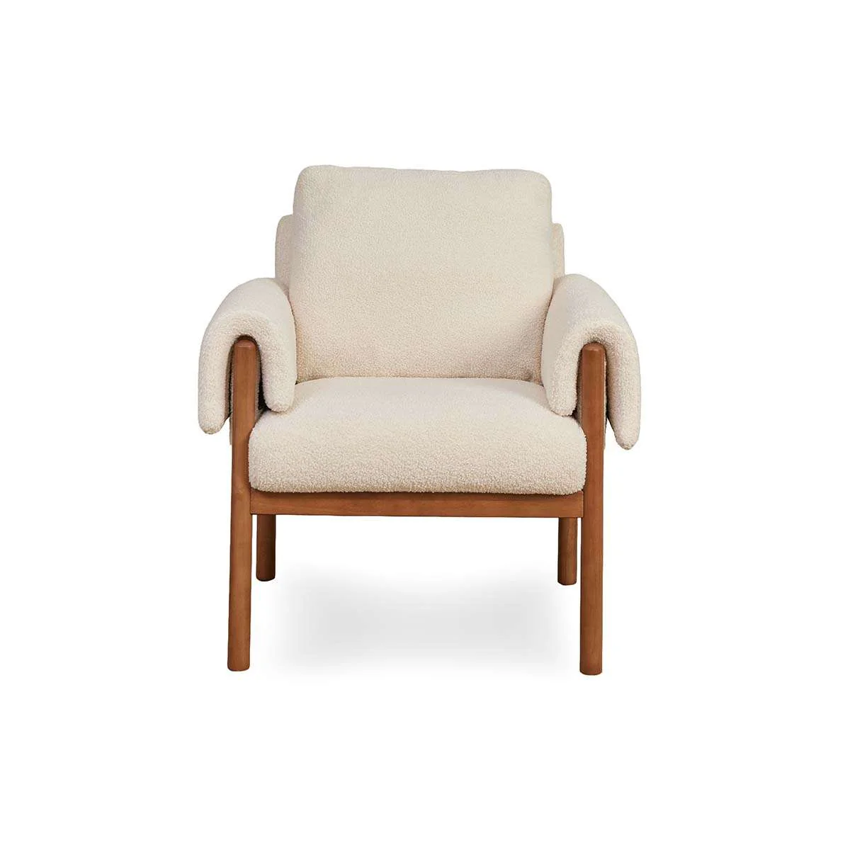 Edwin Occasional Chair - Cream/Walnut - Image 10