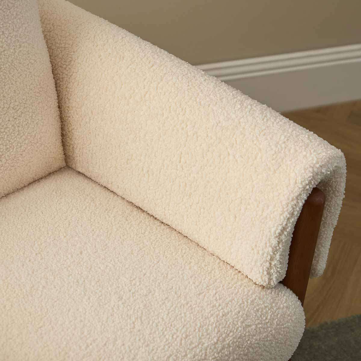 Edwin Occasional Chair - Cream/Walnut - Image 6