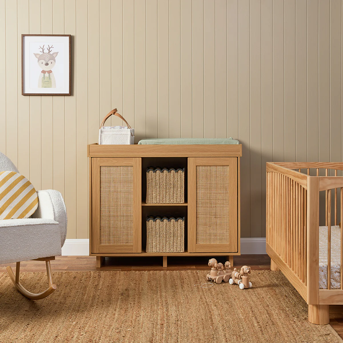 Elliot Change Table with Removable Top - Natural
