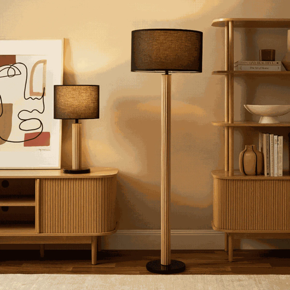 Eve Black Marble Base Floor Lamp - Image 7