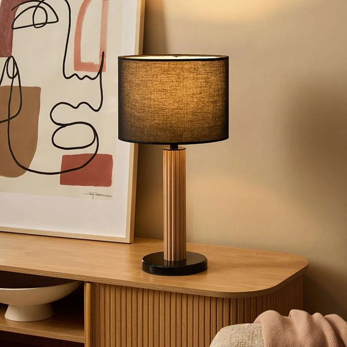 Eve Black Marble Two Piece Lamp Set - Image 3