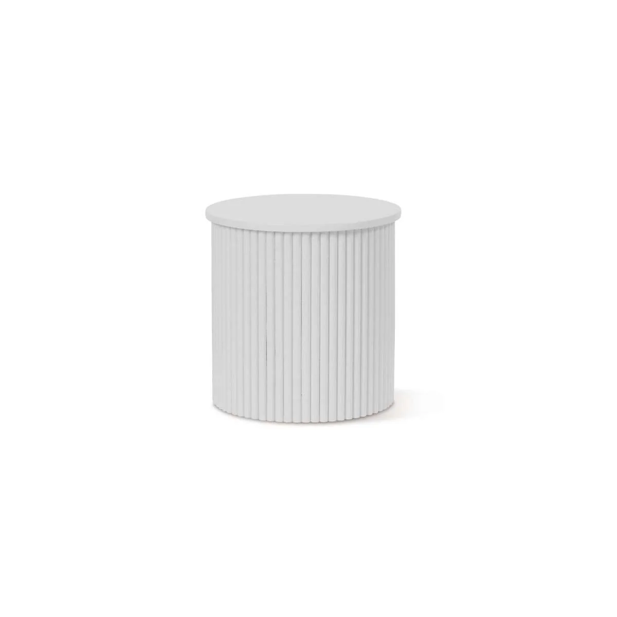 Eve Drum Side Table - White - Image 5