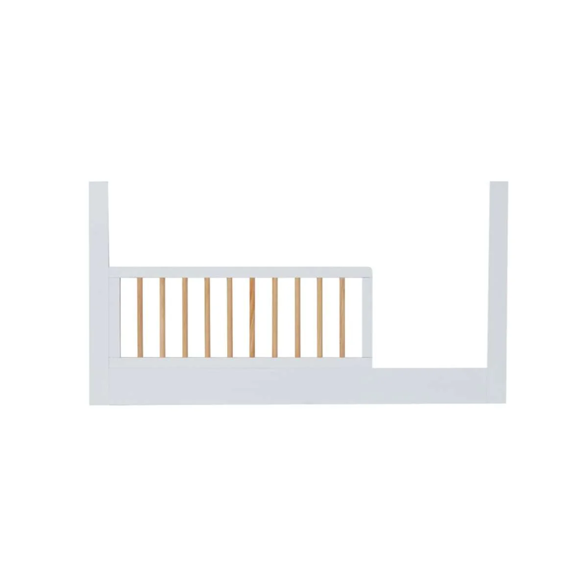 Fraser Coastal Cot Toddler Bed Half Frame - White/Natural - Image 6