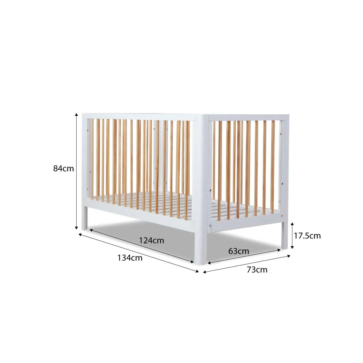 Fraser Coastal Cot - White/Natural - Image 10