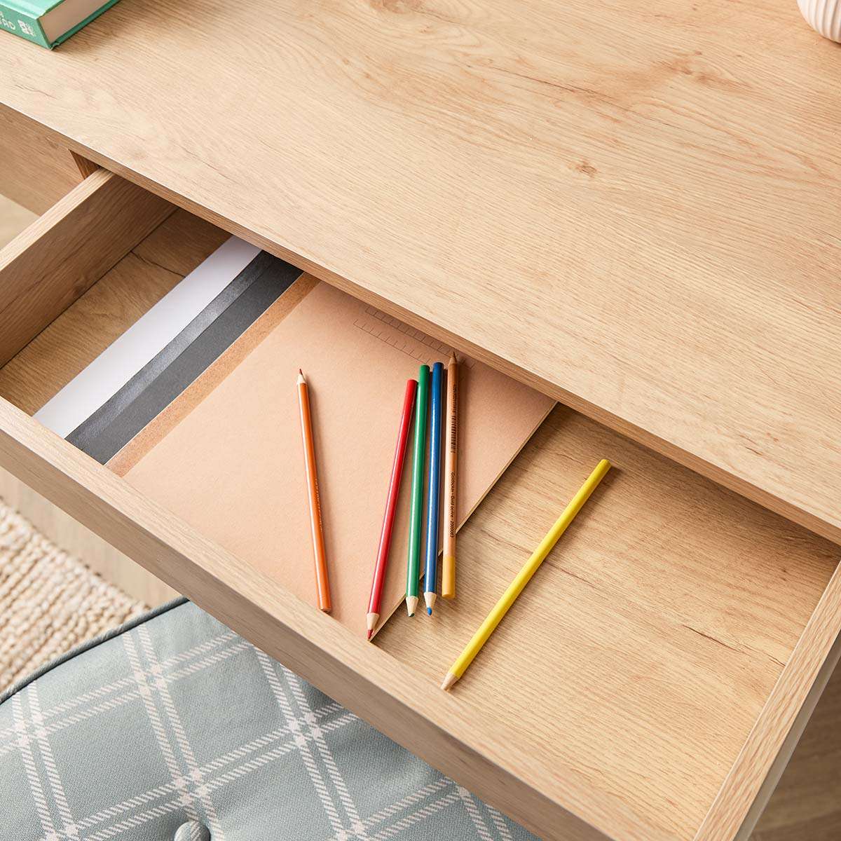 Grover Desk with Hooks - Khaki/Natural - Image 5