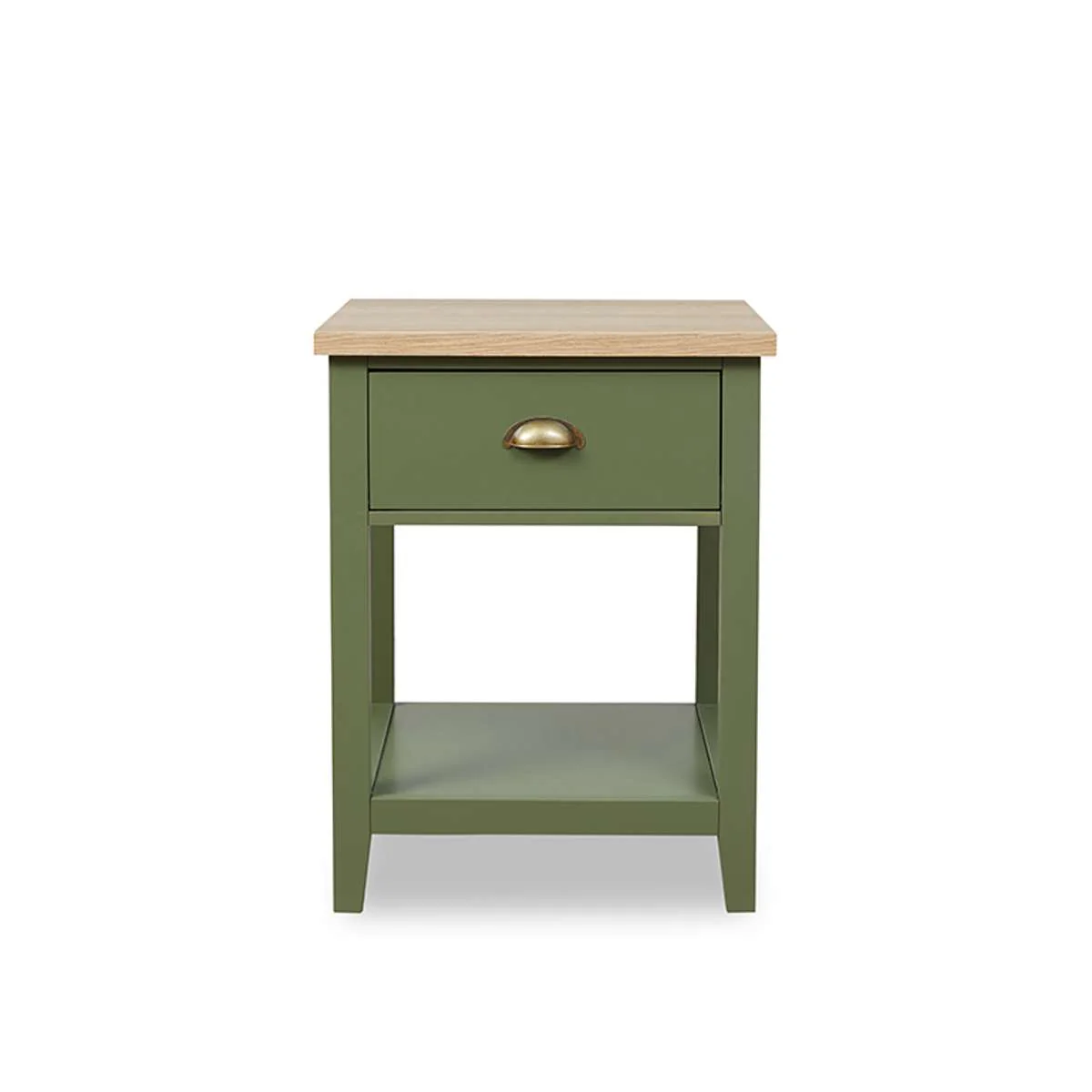 Hastings Bedside Table - Olive Green/Natural - Image 13