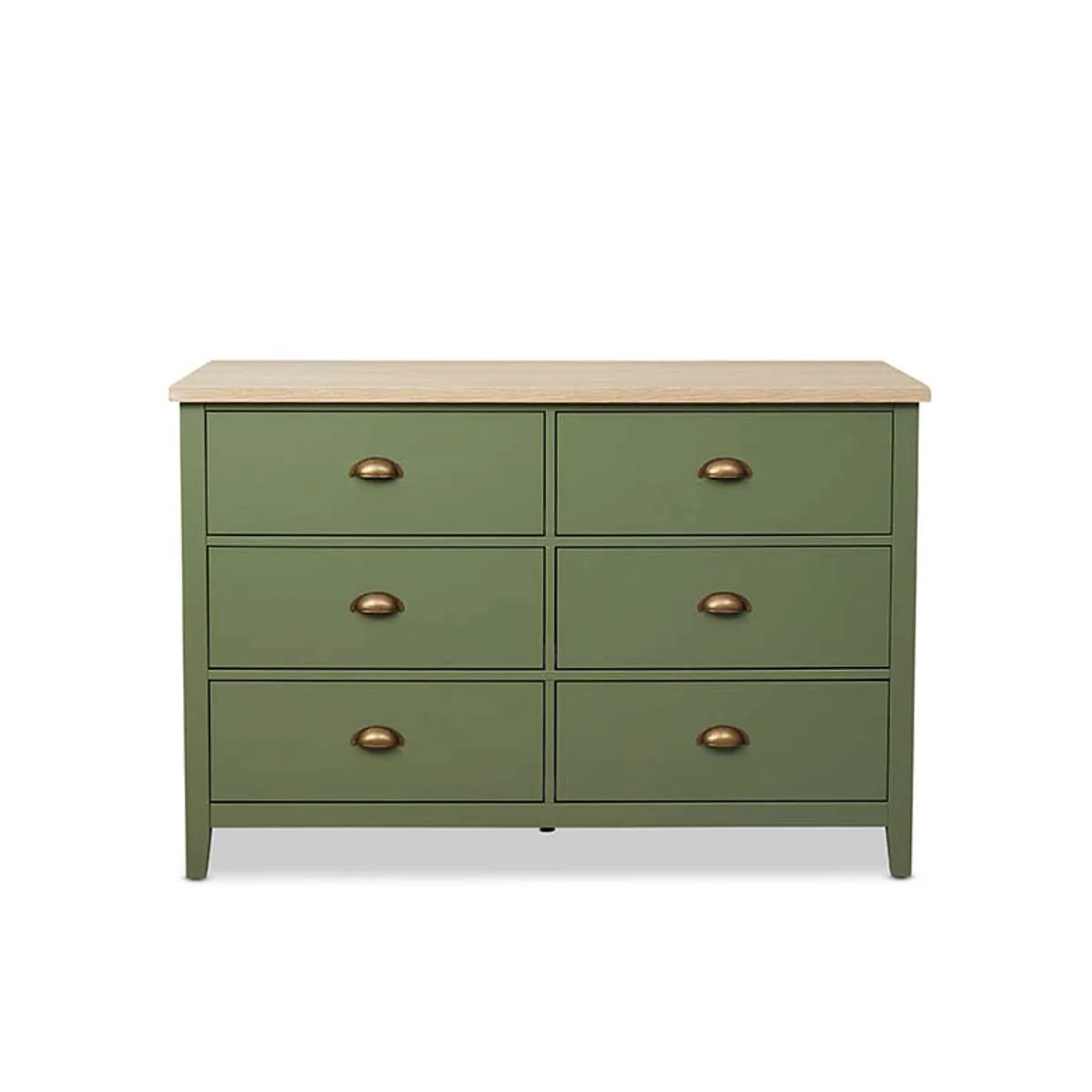 Hastings Six Drawer - Olive Green/Natural - Image 13