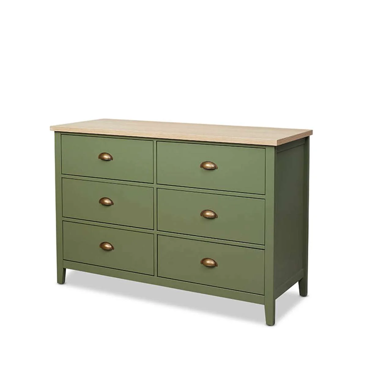 Hastings Six Drawer - Olive Green/Natural - Image 14