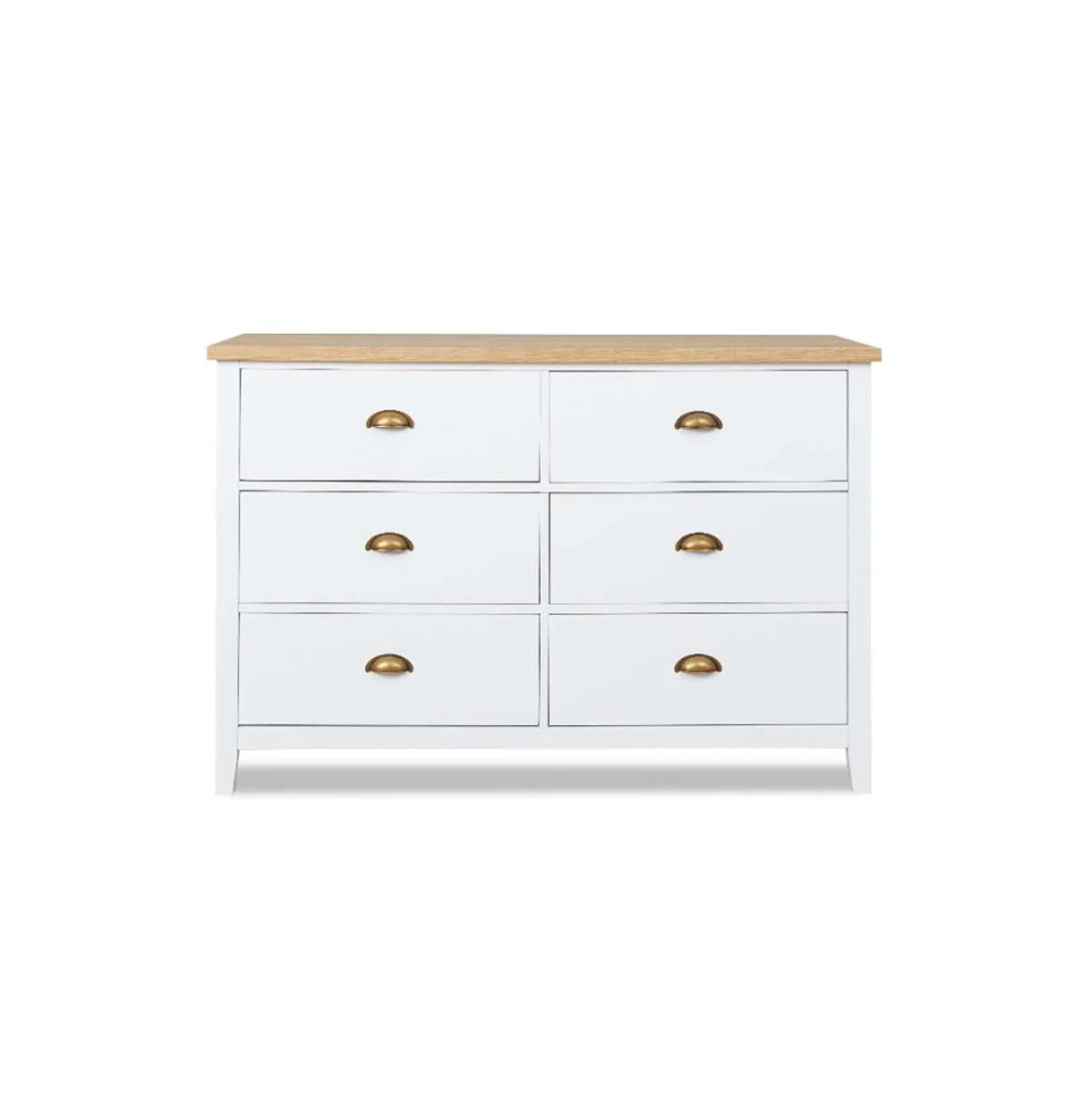 Hastings Six Drawer - White/Natural - Image 15