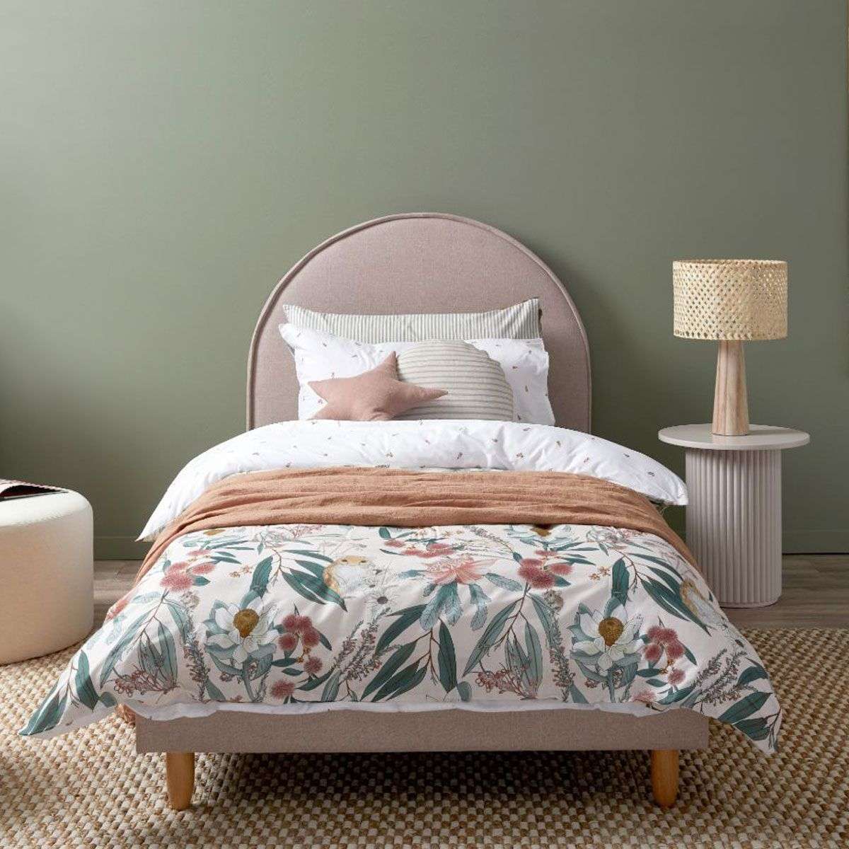 Imogen Single Bed Dusty Pink + Mattress Bundle - Image 3
