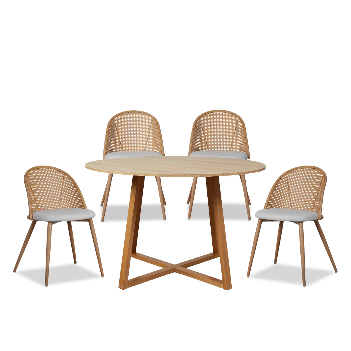 Kyoto Natural and Avila Natural Five Piece Dining Set
