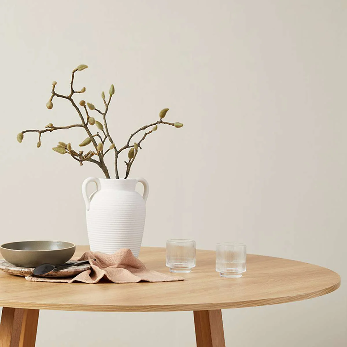 Kyoto Round Four Seater Dining Table - Natural - Image 6