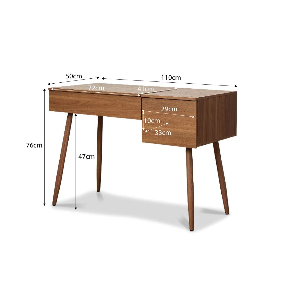 Leia Make-Up Table - Walnut - Image 10
