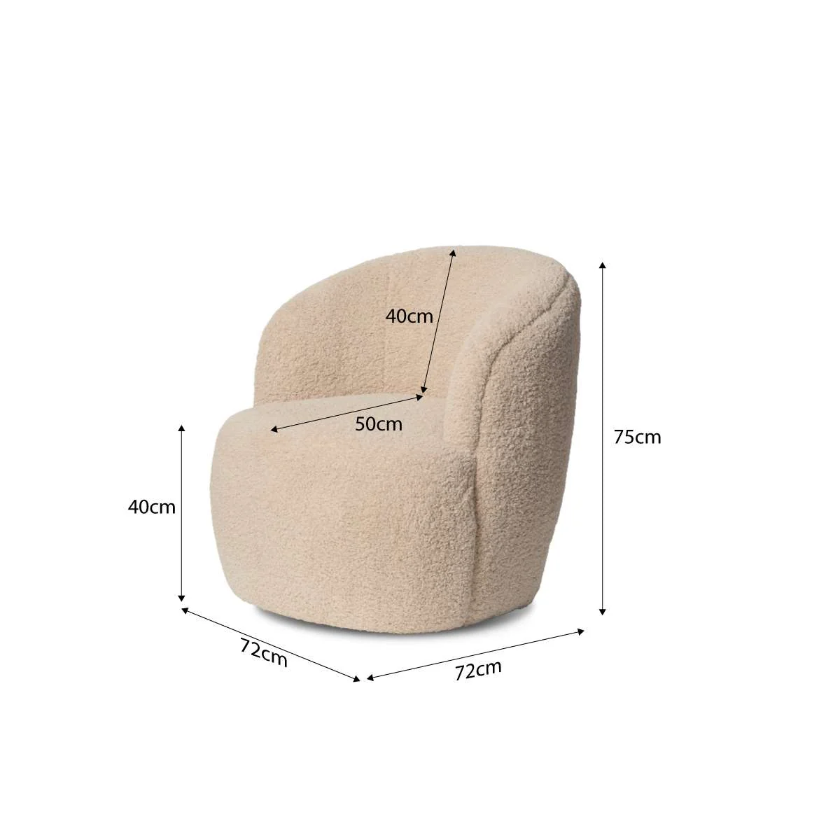 Leo Occasional Chair - Beige - Image 9