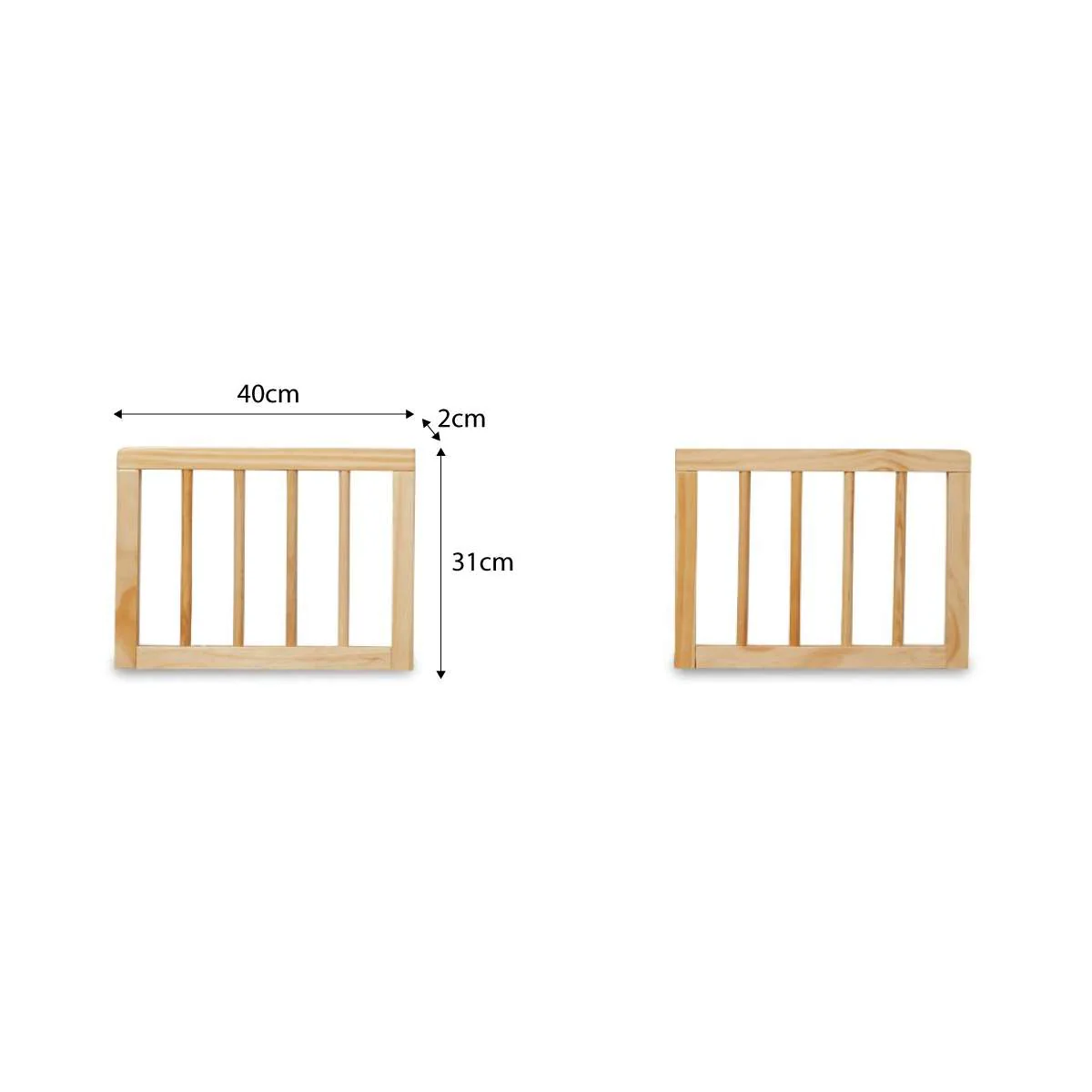 Luan Cot Toddler Half Frames - Natural - Image 9