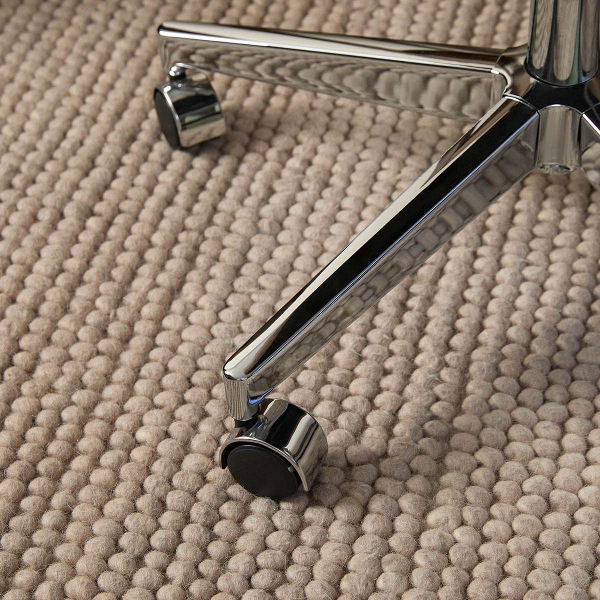 Luca Chrome Office Chair - Natural - Image 2