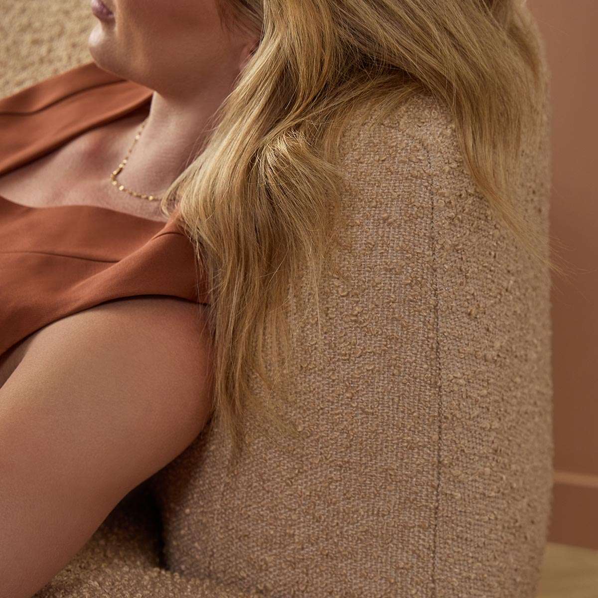 Lyle Pebble 2.5 Seater Sofa - Caramel Boucle - Image 11
