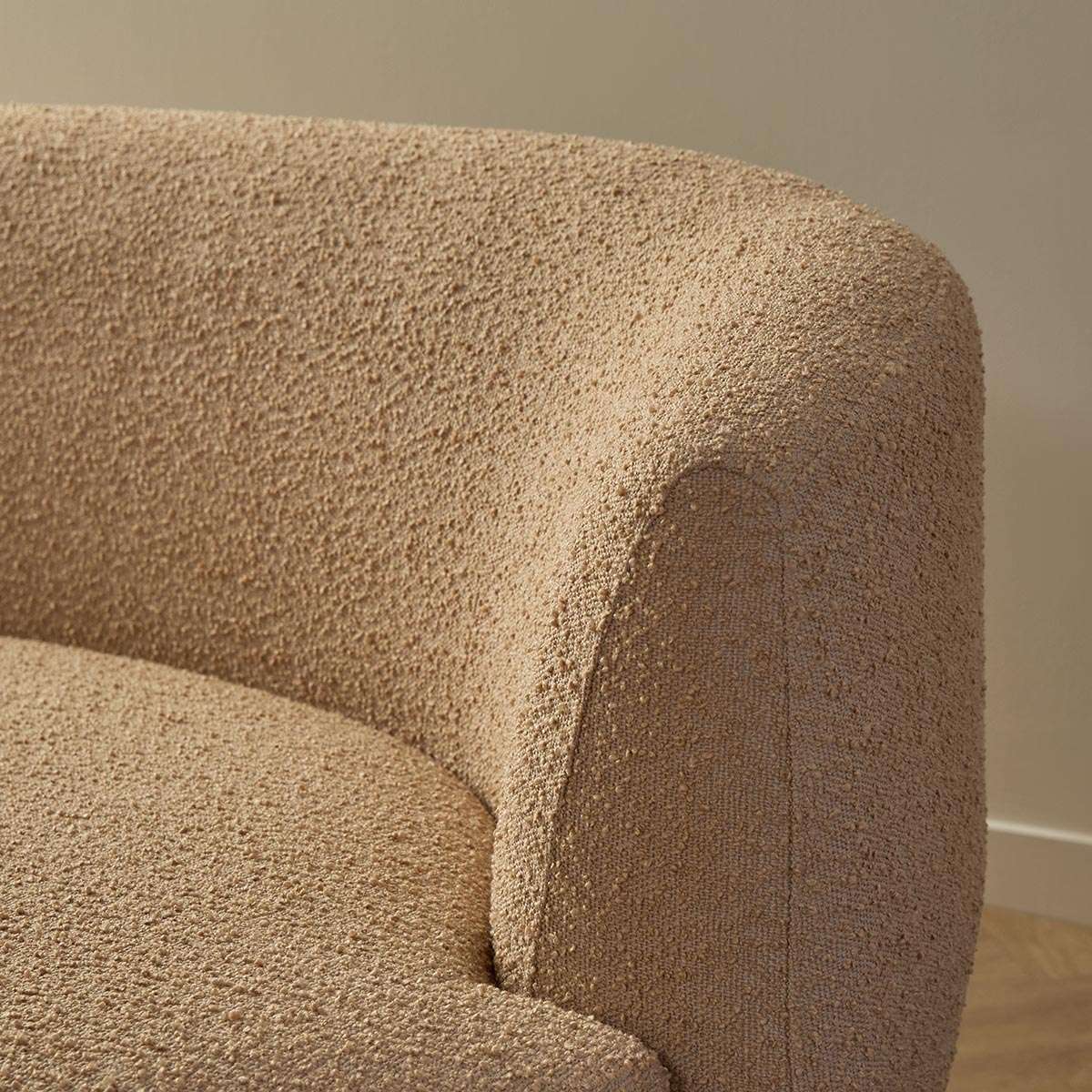 Lyle Pebble 2.5 Seater Sofa - Caramel Boucle - Image 6