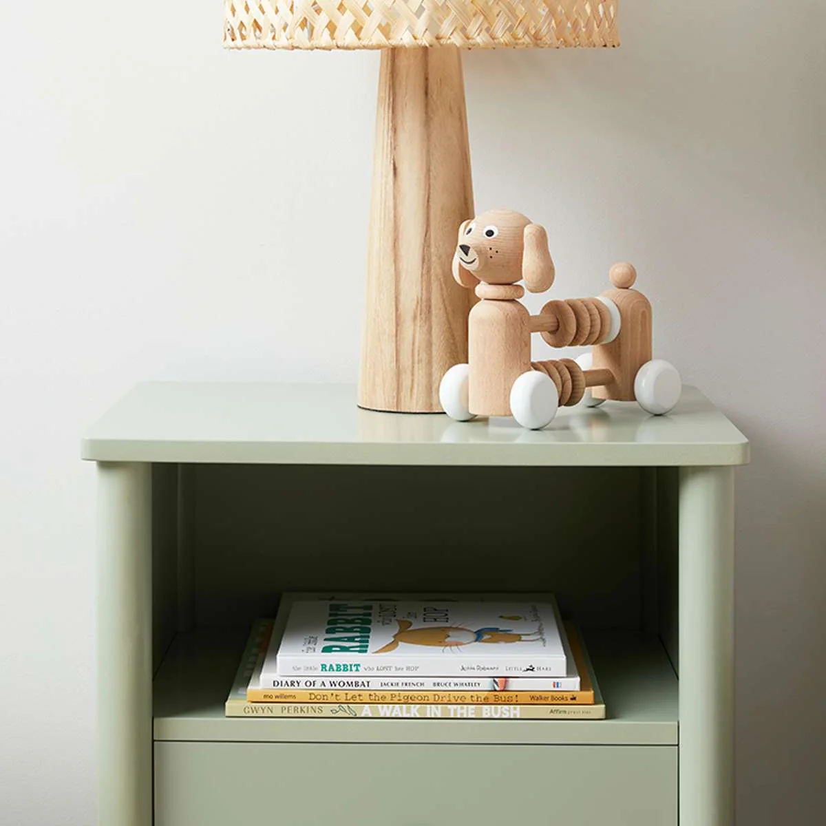 Maisie Scalloped Bedside Table - Sage Green - Image 5